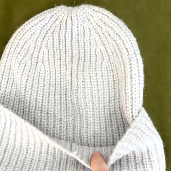 NEW Grey Ribbed Madewell Alpaca Cozy Soft Beanie Hat - Picture 7 of 8